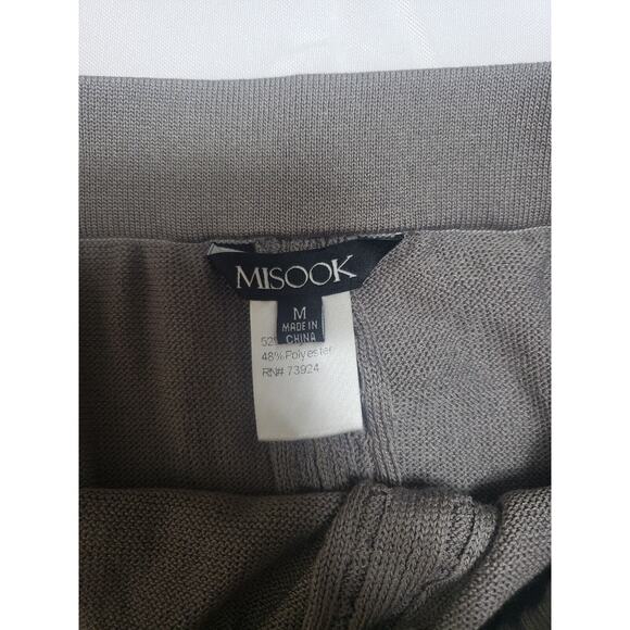 Misook Light Brown Midi Cable Skirt Women's sz M Rayon Stretch Minimalist Boho - Picture 3 of 7